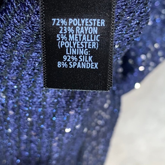 St. John Navy/Silver Glimmering Sequin Embellished - Picture 5 of 10